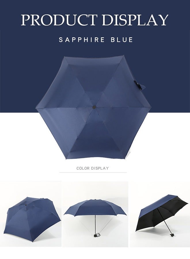 Ultra Light Anti-UV Mini Umbrella,Dual Use Of Rain And Sunny Folding Umbrella,Windproof And Sunscreen Pocket Umbrella Fits Girls Or Ladies - Image 1